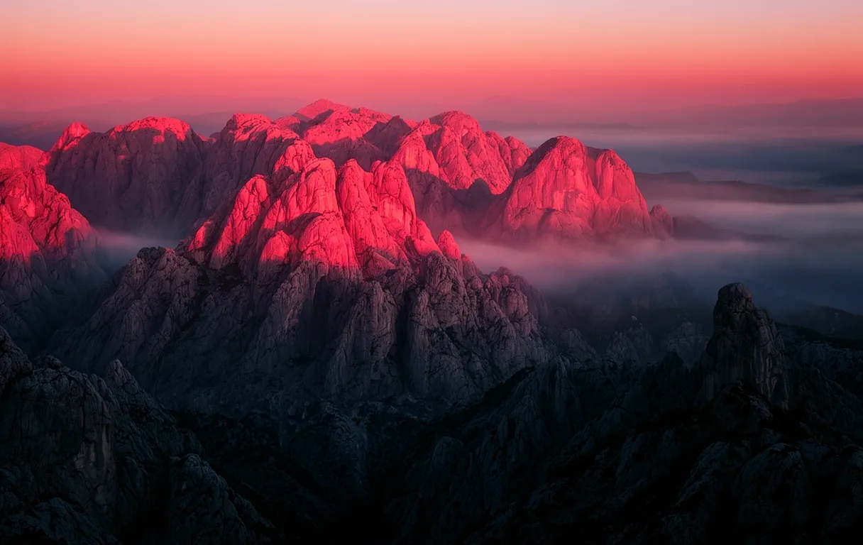 Paisaje natural al amanecer