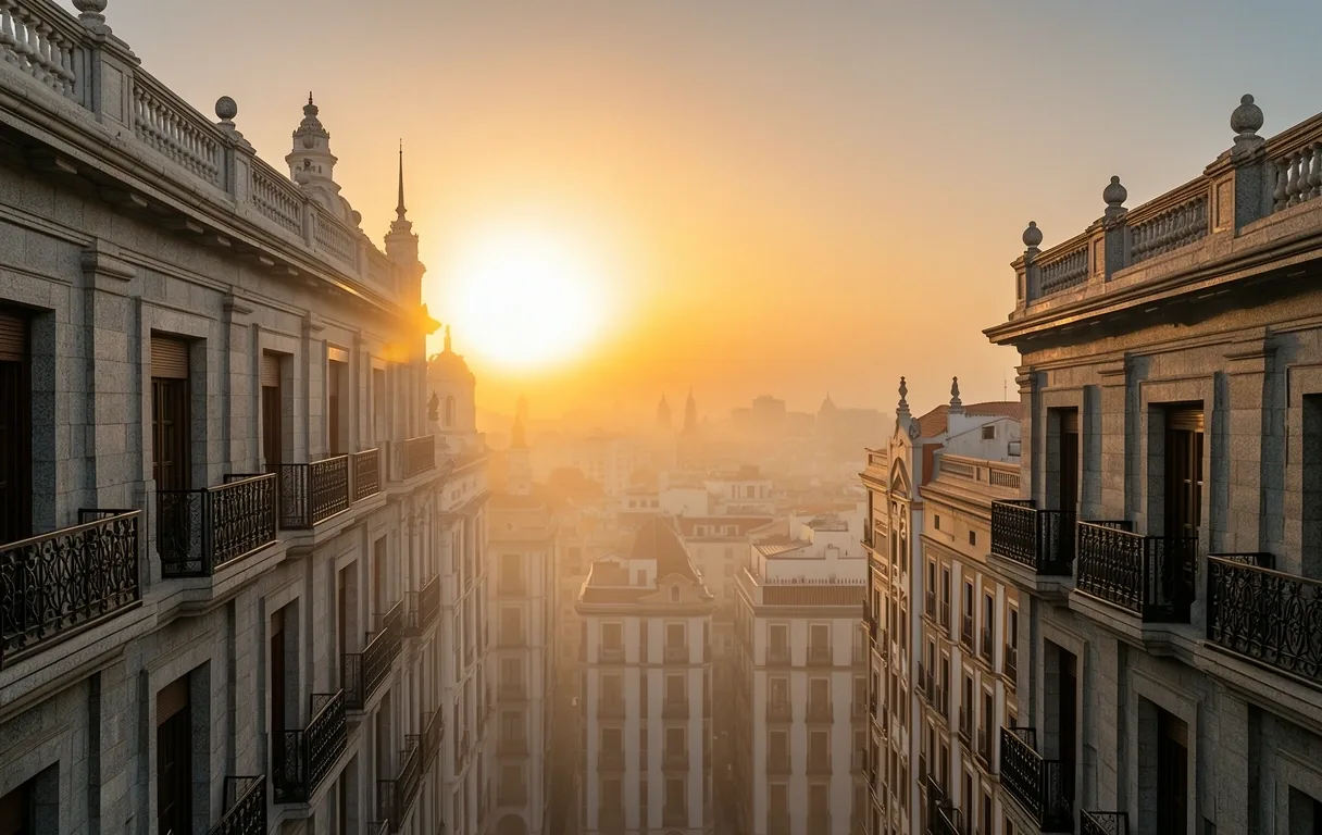 Amanecer en Madrid